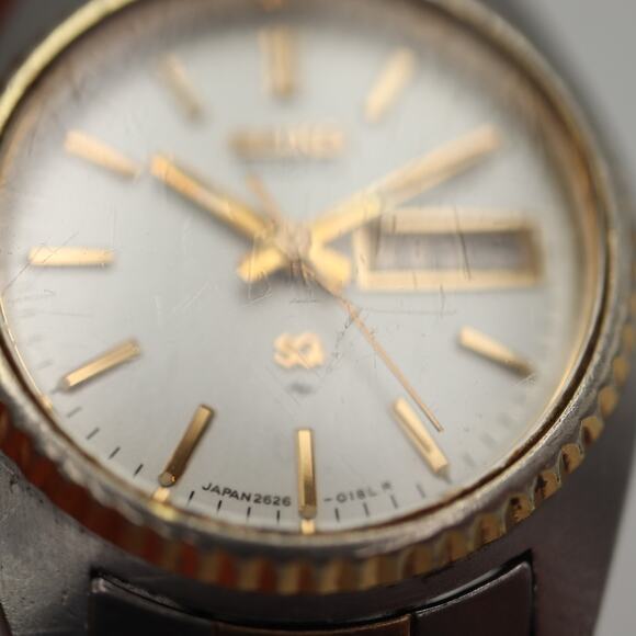 Seiko SQ Presidential Womens Two Tone Day Date Watch 2626-0159 w New Battery - Picture 9 of 16